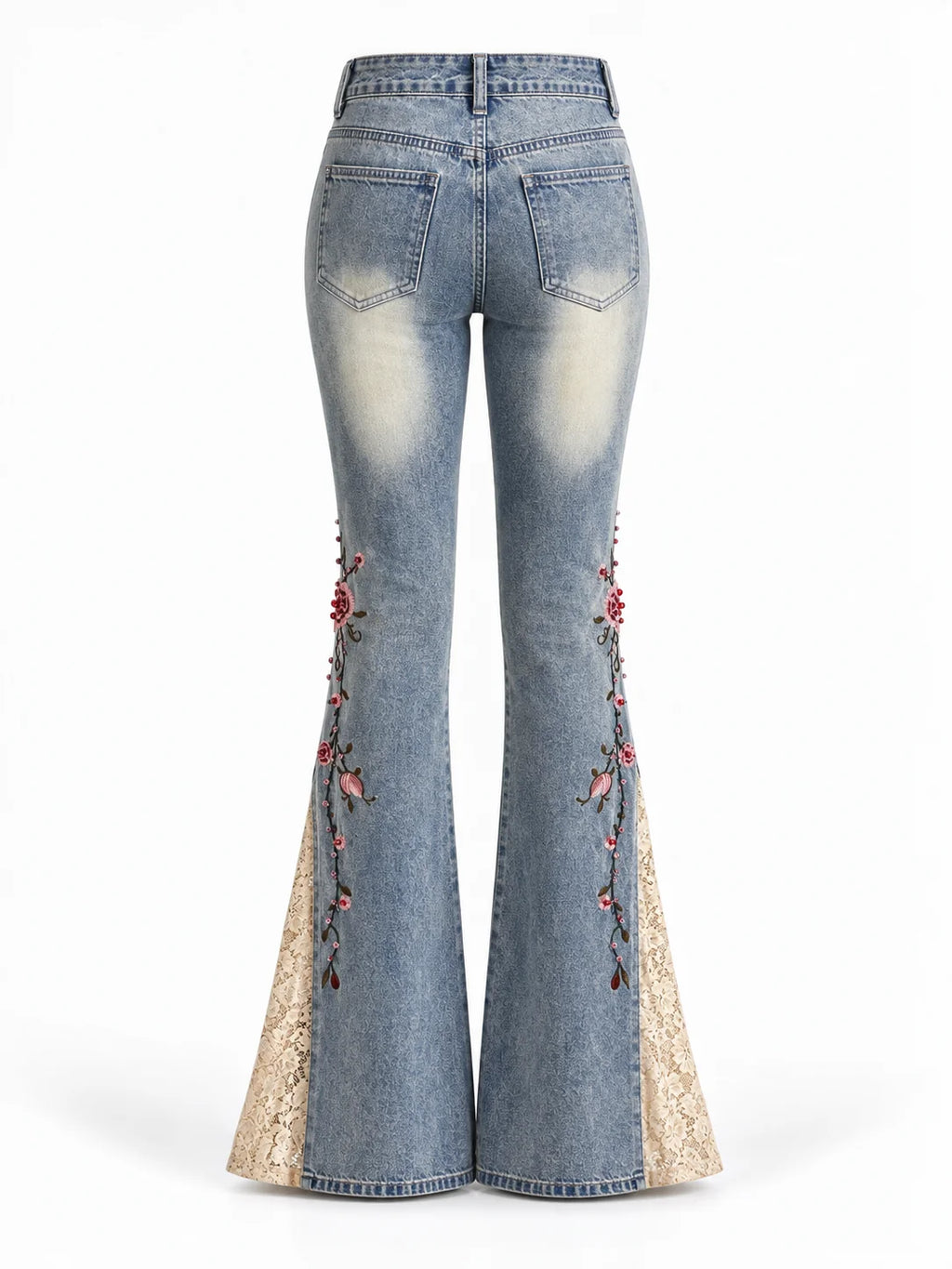 Rosebud Lace Flare Jeans