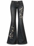 Onyx Blossom Flare Jeans